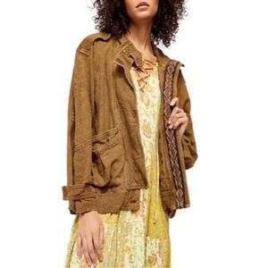 Free People Jayde Safari Bomber Jacket